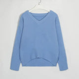 Neck Sweaters Women Pullover New Fashion Ladies Solid Knitwear