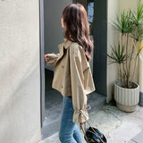 Fongt Short Coat Female 2024 Spring And Autumn New Korean Version Loose And Thin Hot Style Windbreaker Women's Jacket-Outfit