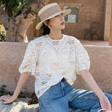 Fongt New Korean Fashion Women's Top Embroidered French Shirt Femininity Femininity Style Shenzhen South Oil Women's
