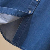 New Vintage Denim Shirt Jacket Women Loose Blouses Spring Autumn Blue Jean Outerwear Female Long-sleeve Casual Shirts