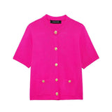 Fongt Homemade New Women's Oceaned Smozy Short-Sleeved Knitted Coat 6427/031