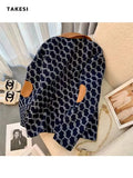 Autumn Winter Women Casual Plaid Jackets Coats Turndown Collar Pocket Veins Female Vintage Fashion Street Jacket