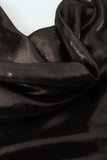 Cowl Neck Metallic Slip Mini