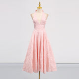 Fongt Temperament Dress Woman 2025 Summer New Sexy Style Dark Pattern High-Sensing Collar Wearing Long