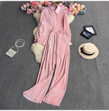 Fongt Suit Female Temperament Loose Long-Sleeved Shirt Two Sets Of Leisure High-Waist Hanging Pendant 100 Rolls