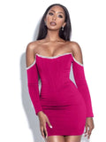 Sleeve Off The Shoulder Vestidos Party Black