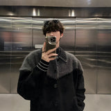 Fongt Stitched Knitted Jersey Jacket Oversize Winter 2025 New Trend Design For Couples Sweater