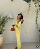 Ribbed Hollow Out Bralette Long Sleeve Maxi Dress-Outfit