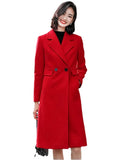 Fongt And Winter New Japanese And Korean Explosion Single Thick Hairs This Female Coat Wish Multi-Colored And Long Coat