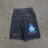 Denim Shorts Men's Spring / Summer 2024 Trendy Denim Trousers Loose Casual Trousers-Outfit