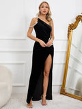 Women's Clothing 2023 Autumn And Winter New Shoulderless Sleeveless Asymmetric Diamond Dress Dress Party