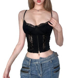 2024 Summer New Women's Sexy Hottie Sling V Tie Lace Lace Small