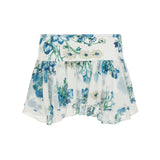 Fongt Babes Wind Screen Printing Irregular Lace Low-Rise Mini Skirt Holiday Thin Thin Short Skirt