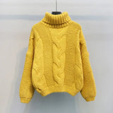 Knitted Turtleneck Pullovers Casual Soft Jumper Fashion Long Sleeve
