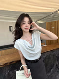 Fongt Price Does Not Return] Xiu Xixi 2025 Summer New T-Shirt Chindover T-Shirt Top Women 89329