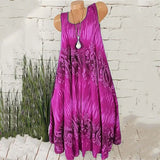 Temperament Commute Summer Digital Print Sleeveless Round Neck