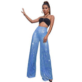 High Waist Fashion Casual Sequins Loose-fitting