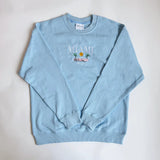 Blue Miami Florida Automobile Embroidered Sweatshirt-Outfit