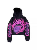 Vintage Gothic Skeleton Hoodie Autumn And Winter Hip Hop Long-Sleeved Coat Loose Hooded Sweatshirt-Outfit