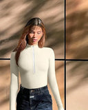 Fongt Long-Sleeved Joint Sexy Rib-Link Long-Sleeved Tops
