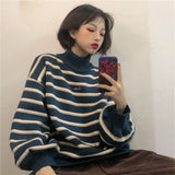Grandma Striped Sweater-Outfit