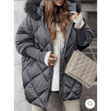 Fongt New Women's Explosive Temperament Winter Hooded Hoodie Jacket
