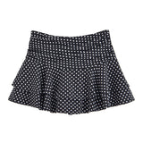 Fongt Homemade New Women's Oceanic Folding Laminated Mid-Rise Skirt 4661504