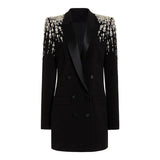Fongt Star Fashion New Hand Gorgeous Heavy Industry Nails And Drills Long Blazer