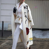 Women's Thick Warm Wool Blends French Style Elegant Long Coats Jackets Overcoats Female Oversized Women Winter