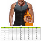 Men Zipper Nepprene Sauna Vest Sauna Suit Men Corset Body Shaper Belly Fat Steampunk Slimming Reducer Latex