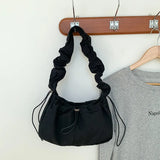 Ribbon Shirring String Shoulder Bag-Outfit