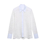 Suits Of New Embroidered Hollowed-Out Shirt And Skirt In Summer-Outfit