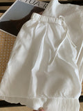 Fongt Cotton-Skin Broad Leg Trousers Women's Summer Thin Thins And Gentle And Comfortable Loose Waist-On-Loose Straight Trousers