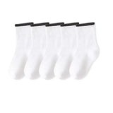 Pairs/lot 1 to 12 Years Classical Pure Color Children's Socks Black White Socks For Students Spring Autumn Winter