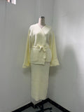 Fongt 2025 New Southeast Asian Women's Knitted Sweater With A Dress Dress Suit