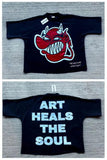 Trend New High Street Boys't-Shirts Loose Printing Short-Sleeved Lovers Cartoon Characters-Outfit