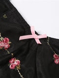 Mesh Paneled Floral Mini Dress-Outfit