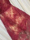 Sheer Lace Layered Strapless Midi Dress-Outfit