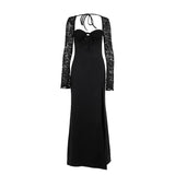 Fongt Small Sexy Lace Splicing Dress Dress Dress Woman Fashion Temperament Straight Fork