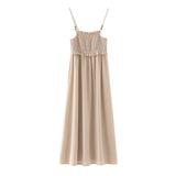 Spring Style Honeycomb Detail Strap Flute Skirt 4387047-Outfit