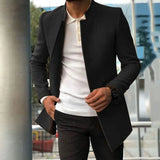 Fongt Men's Casual Men's Coat Autumn And Winter New Trend Men's Solid Color Repair This Coat