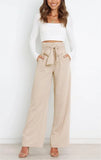 Dress Casual Fashion Wide Leg Bow