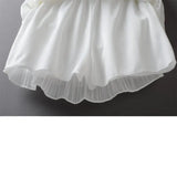 Ruffles Layered Elasticity Waist Mini Skirt-Outfit
