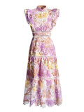 Fashion Fresh Sweet Style Dress 2025 New Collar Laceless Design Embroidery Dress Dress