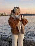 Fongt Autumn And Winter Women's Retro Fur Coat Collar Loose Fur Coat Women B88747