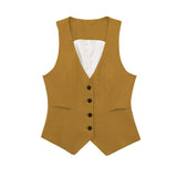 Fongt Autumn And Winter Straight Trousers Double Buckle Suit Vest Three Sets Of New Women's Fashion Commuting Suit