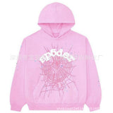 Fongt Fashion Trend Foam Sp5der Spider Web Print Loose Hoodie Couple Hoodie Hoodie