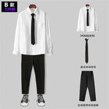 Autumn DK Suit Mens Suit Korean Loose Student Jk Uniform Class Uniform College Sets Casual Coat Business Suits For