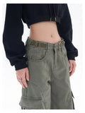 Vintage 90s Green Cargo Jeans-Outfit