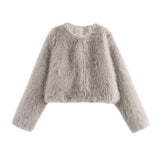 Fongt Women's Clothing 2025 Autumn And Winter Multi-Colored Artificial Fur Short Jacket Jacket Women E48063